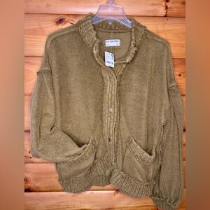 Free People “Cute in this Cardi” Snap-Front Cardigan NWT